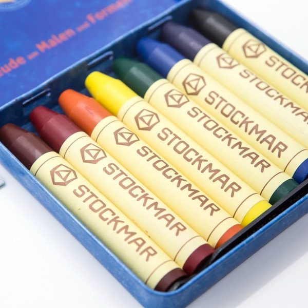 Méhviasz ceruza 8 színű - fémdobozban - Stockmar