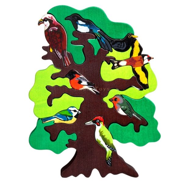 Madarasfa európai madarakkal - 3D puzzle - Fauna