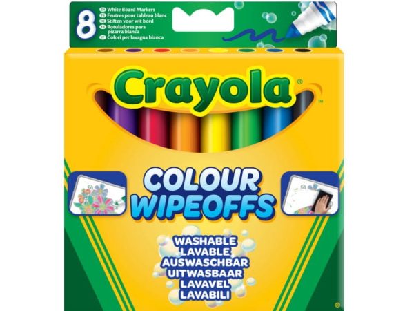 Letörölhető filctoll fehér táblára - 8 darabos - Crayola