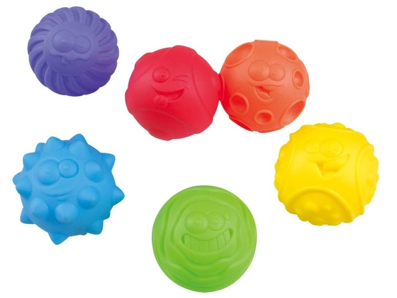 Szenzoros tapintásfejlesztő labdák - 6 darab - Playgo