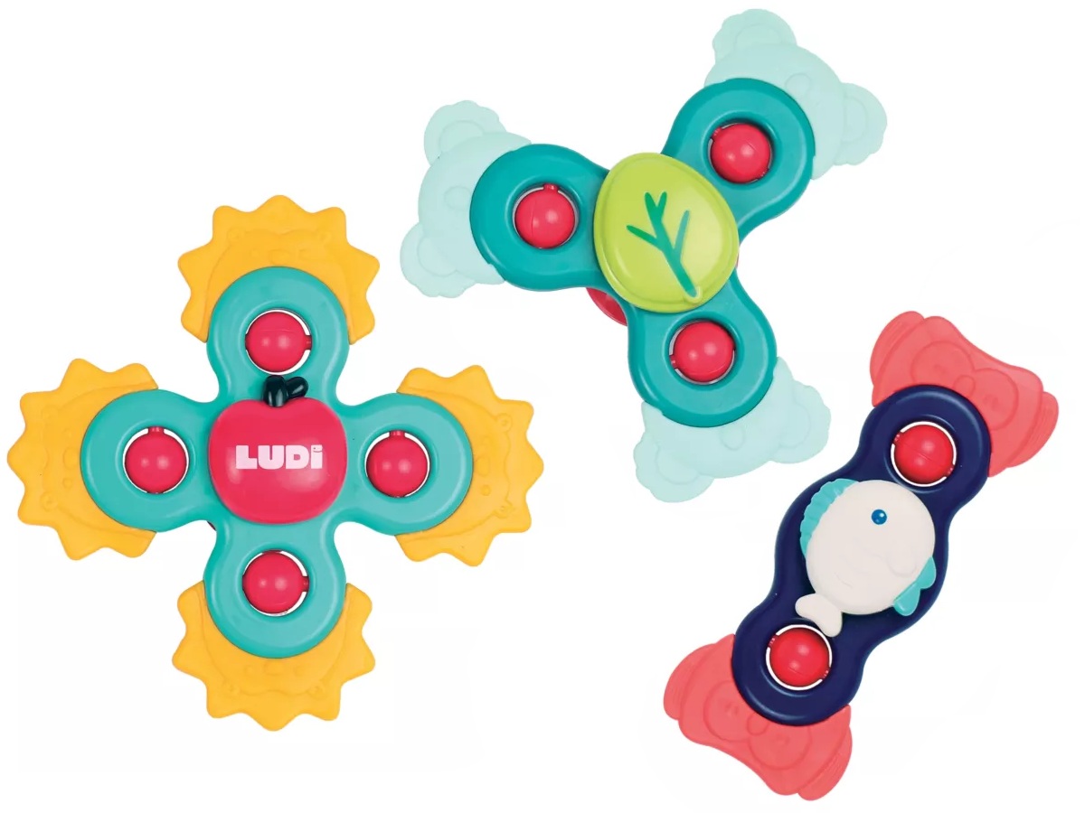 Tapadókorongos baba fidget spinner - 3 db - Ludi
